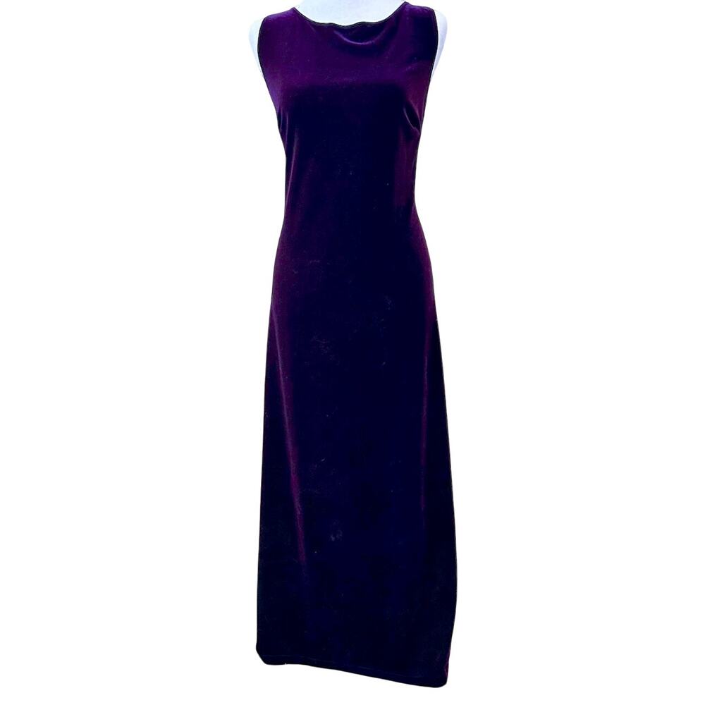 Vintage Y2K Velvet Maxi Dress Whimsygoth Dark Romantic Fairy Goth Size 10 - Picture 3 of 8